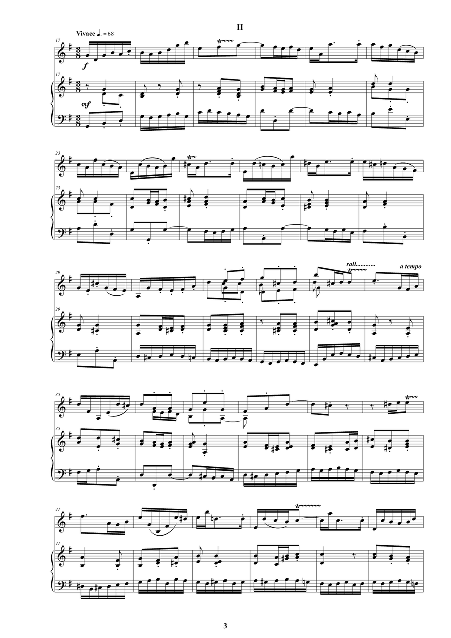 Bach - Violin Sonata in G major BWV 1021 for Violin and Harpsichord or Piano Bach - Violin Sonata in G major BWV 1021 for Violin and Harpsichord or Piano String Duet scores gallery preview page 3