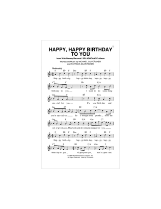 Book cover for Happy, Happy Birthday To You