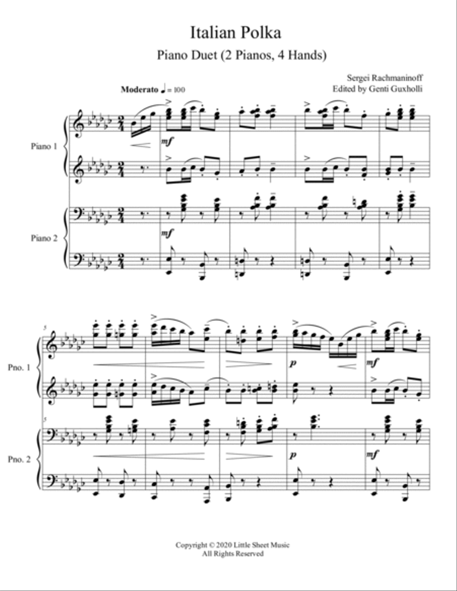 Italian Polka Italian Polka 2 Pianos, 4-Hands scores gallery preview page 2