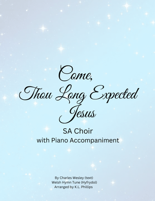 Book cover for Come, Thou Long Expected Jesus - SA Choir with Piano Accompaniment