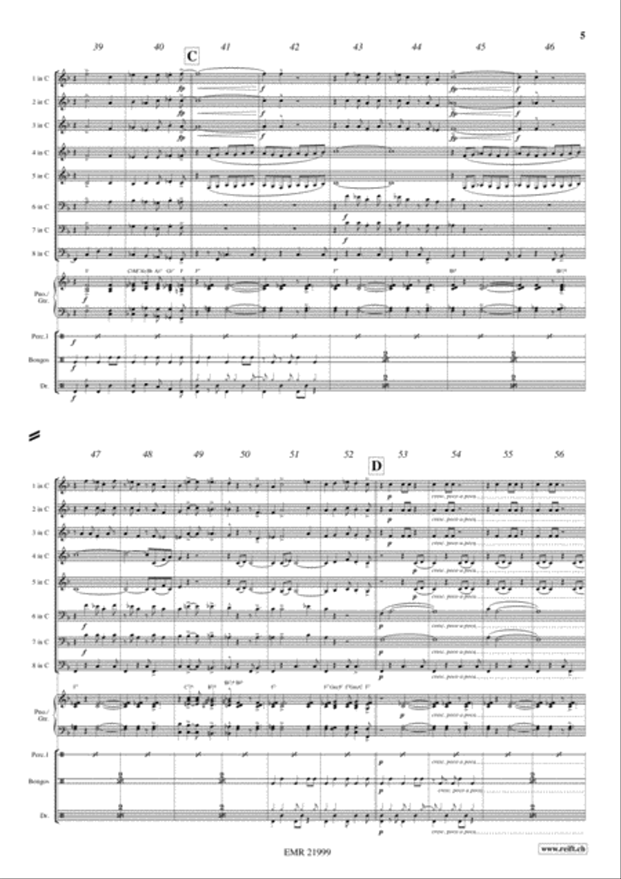 Bahia Blues Concert Band scores gallery preview page 5