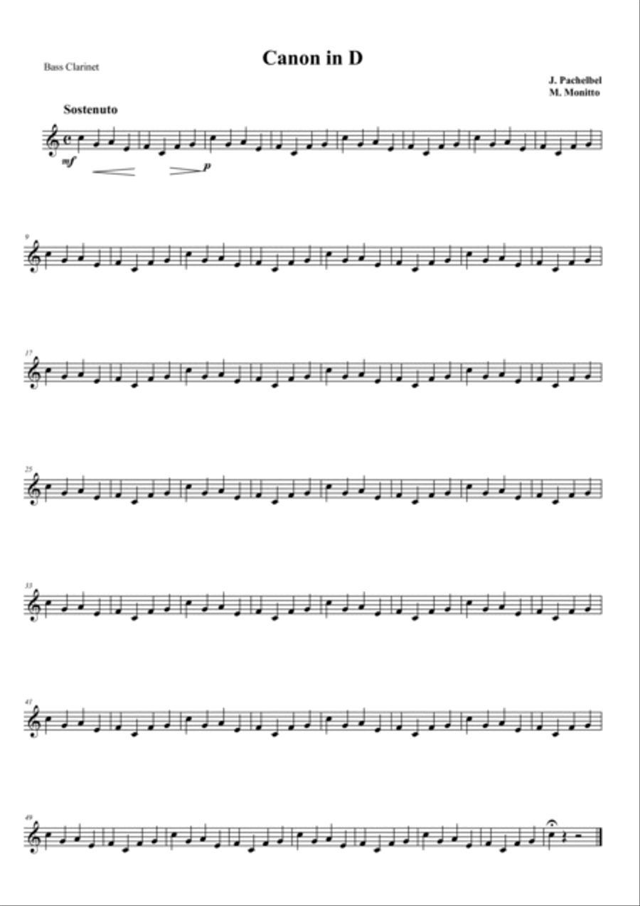Canon in D Canon in D Woodwind Ensemble scores gallery preview page 2
