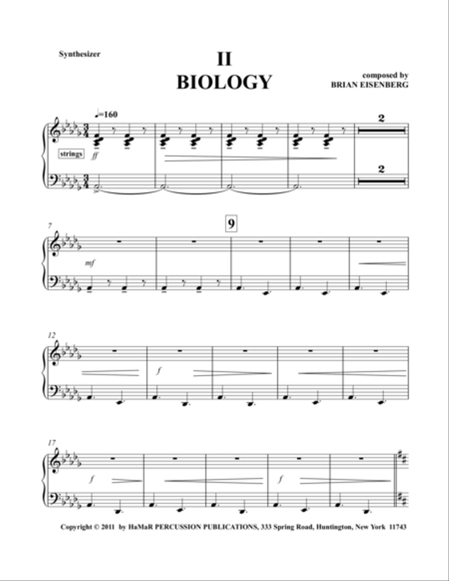 II Biology Snare Drum scores gallery preview page 1