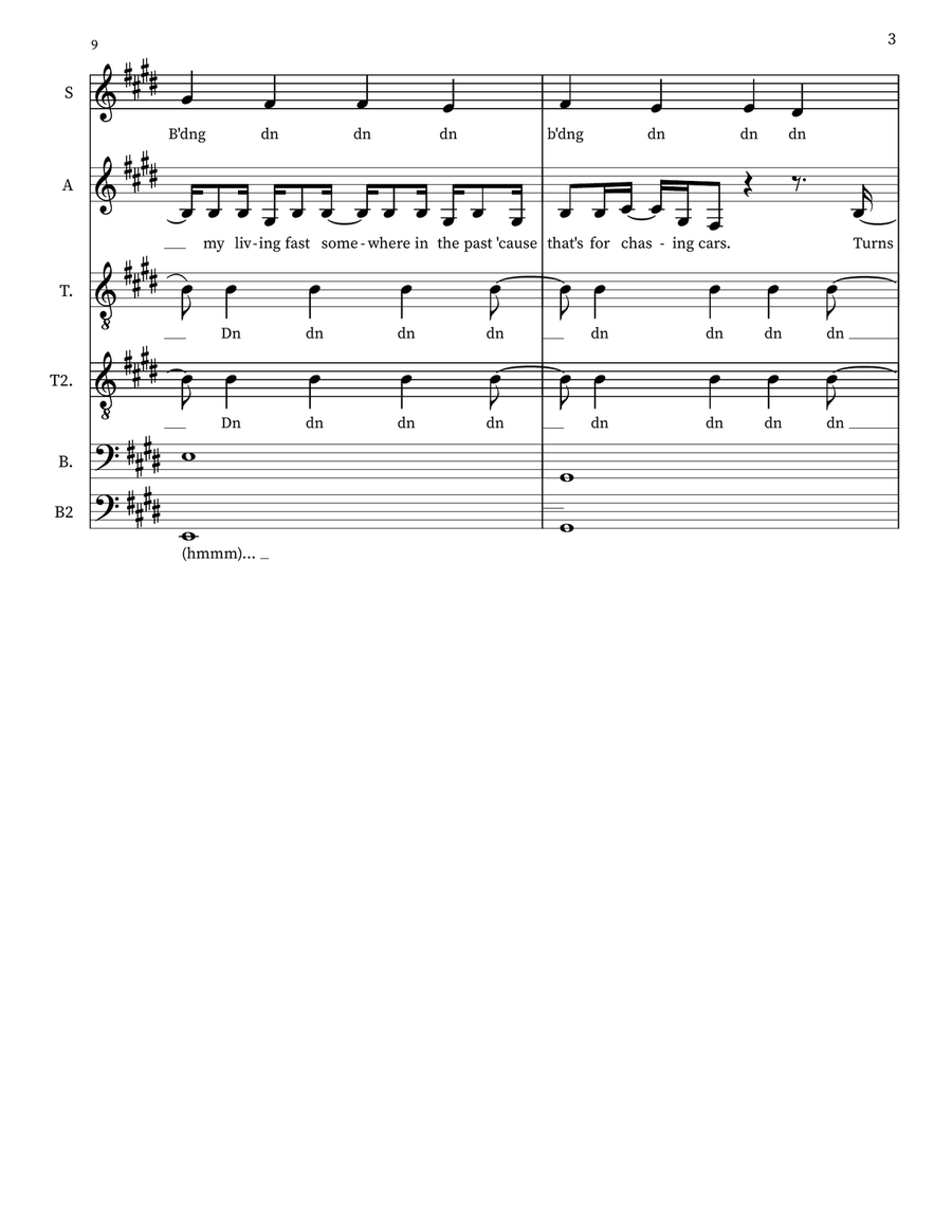 Used To Be Young Choir scores gallery preview page 3