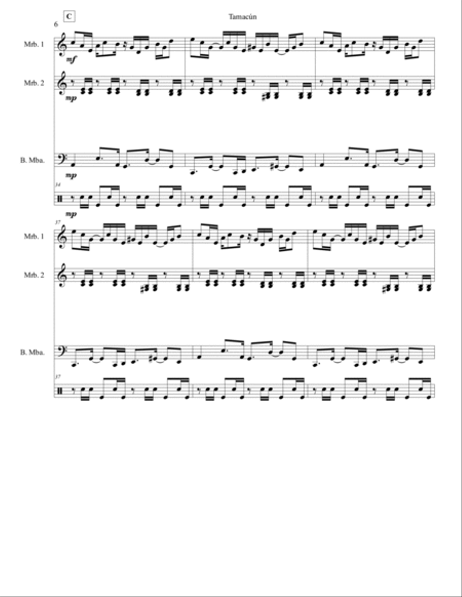 Tamacun Percussion scores gallery preview page 6
