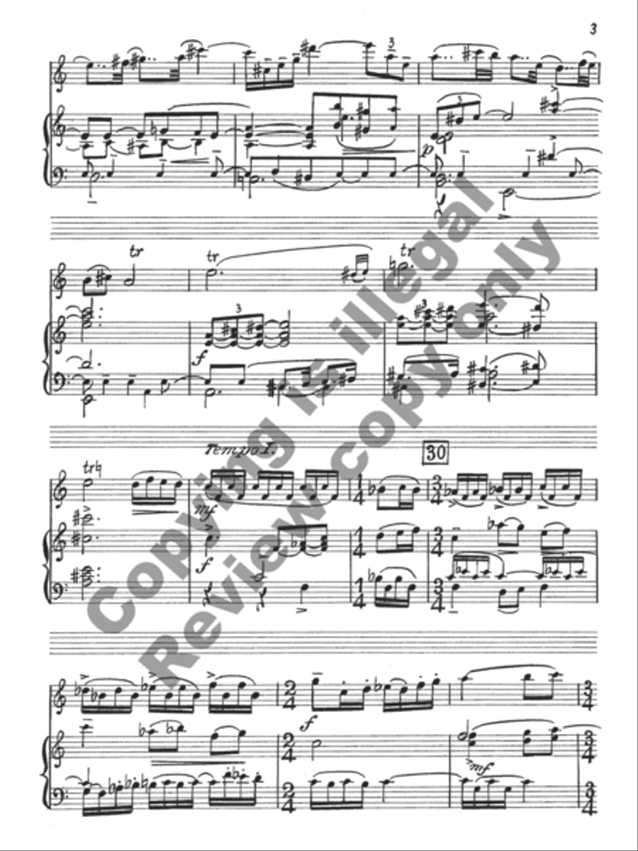 Short Sonata No. 1 For Flute And Harpsichord (Or Piano) [Score And Part] Flute Solo scores gallery preview page 12