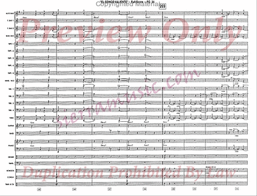 El Congo Valiente Jazz Ensemble scores gallery preview page 35