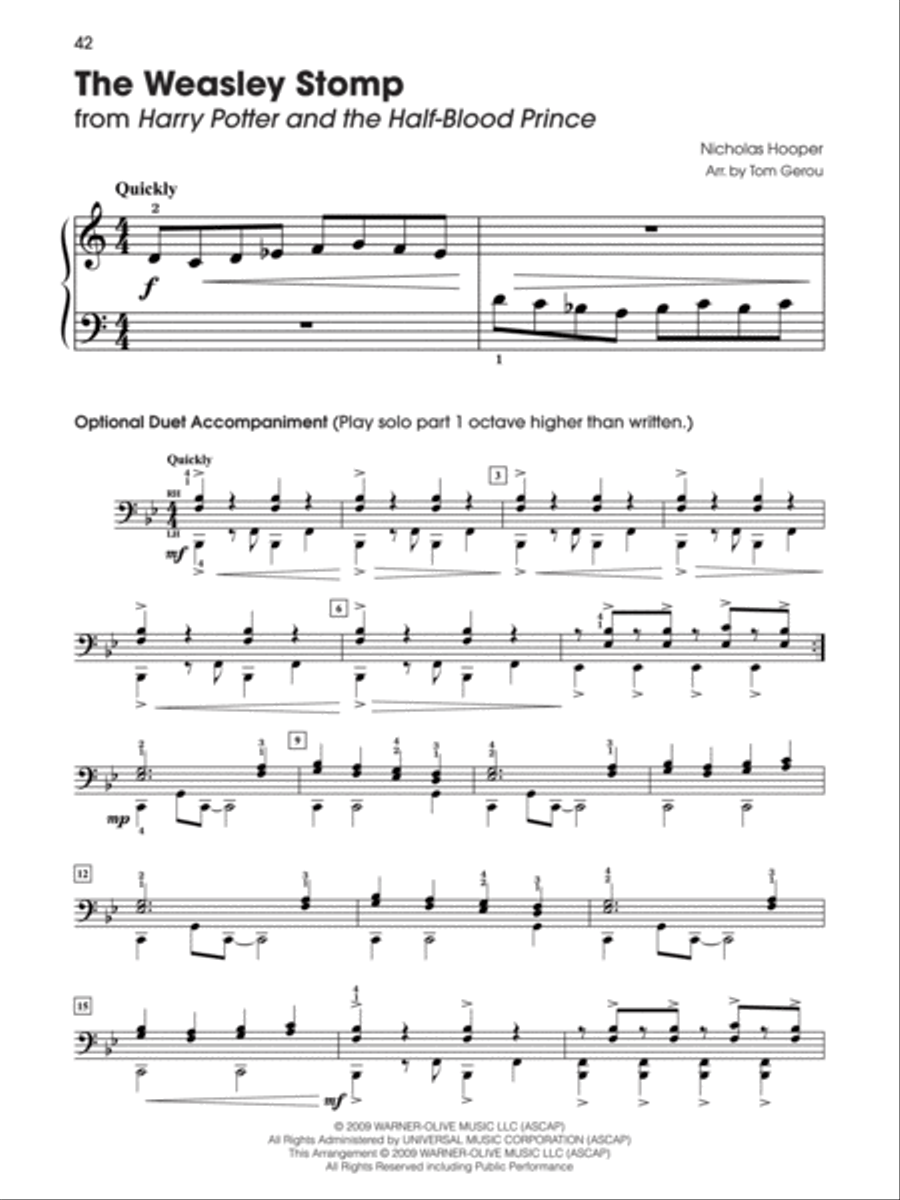 Selections from Harry Potter and the Half-Blood Prince Piano Solo scores gallery preview page 5