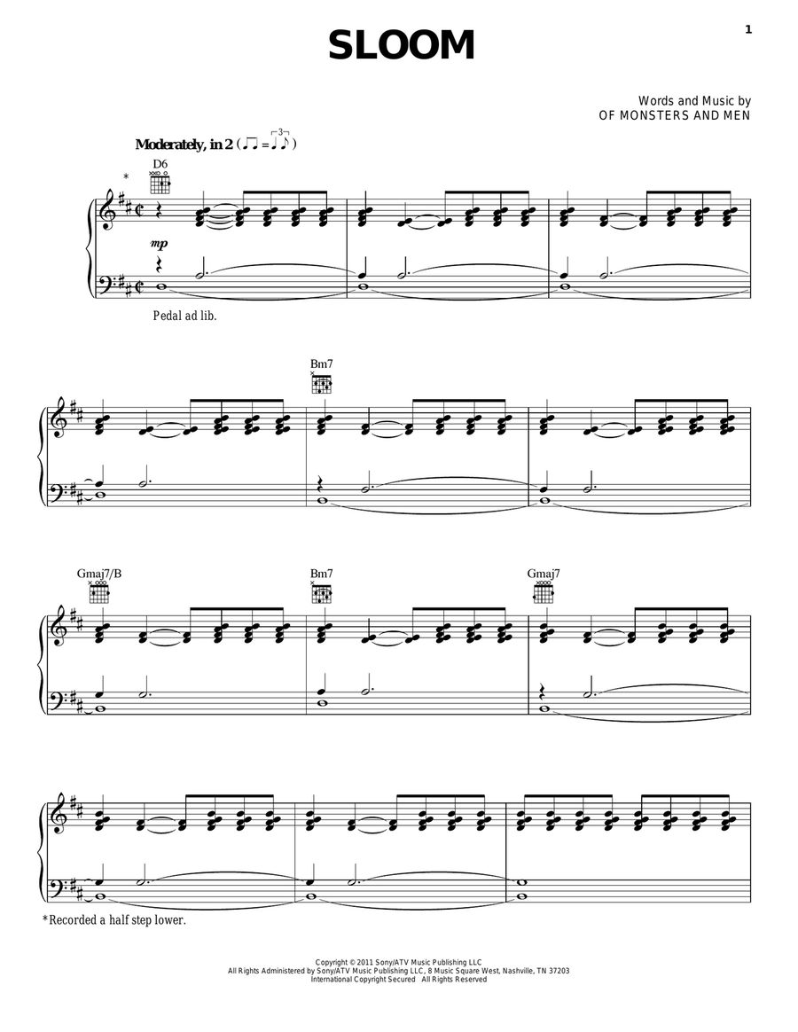 Sloom Sloom Acoustic Guitar scores gallery preview page 1