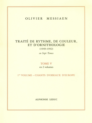 Book cover for Traite De Rythme, De Couleur, Et D'ornithologie Vol.5/1 (book)