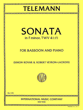 Book cover for Sonata In F Minor