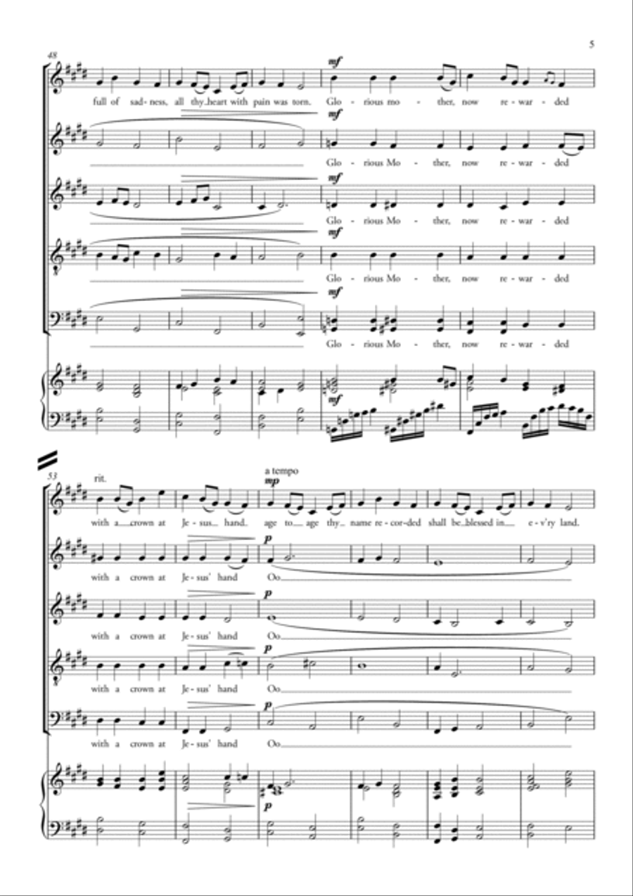 Sing of Mary Sing of Mary 4-Part scores gallery preview page 5