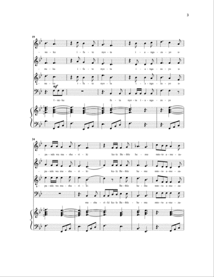 USIKU HUU Voice scores gallery preview page 3