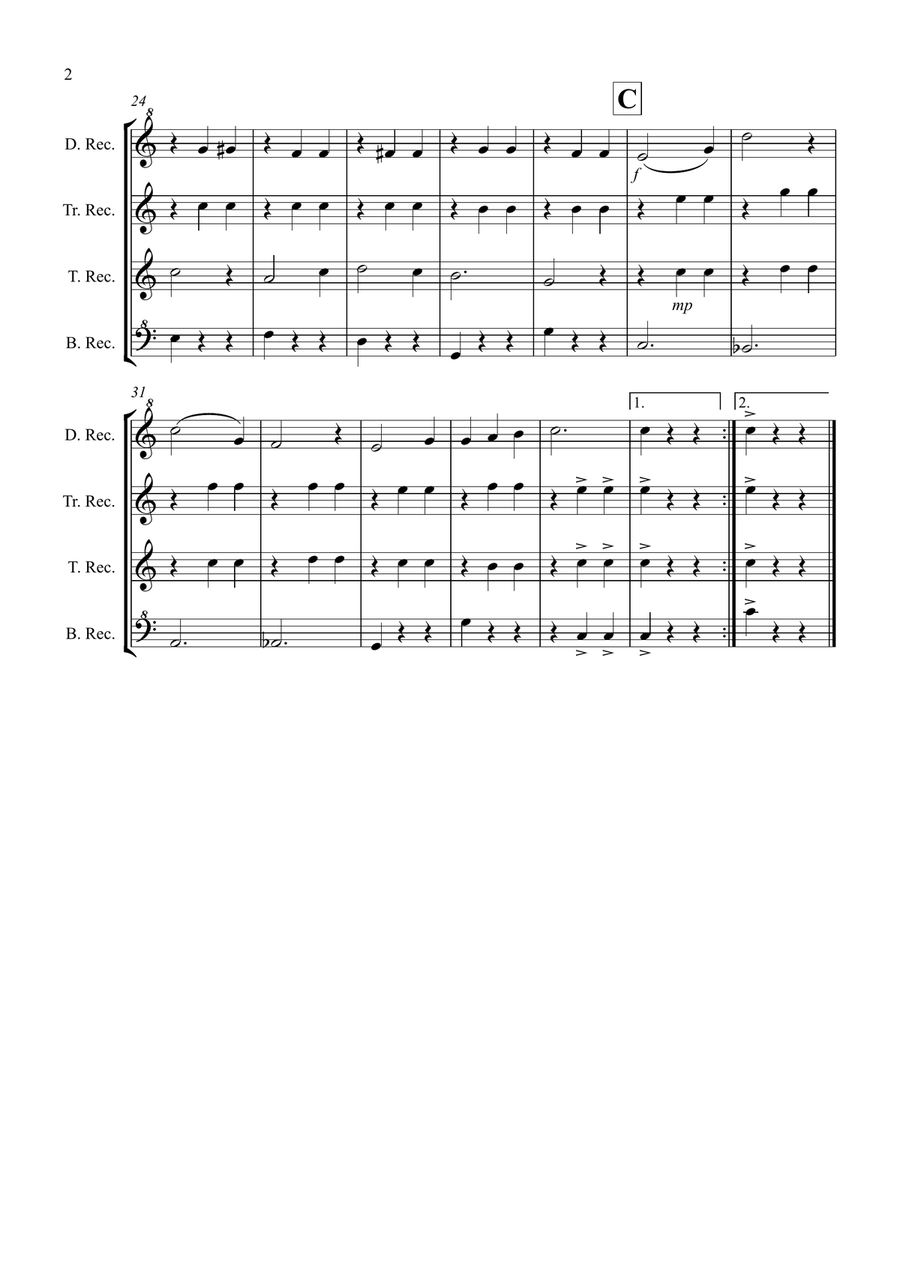 Edelweiss Edelweiss Recorder scores gallery preview page 2