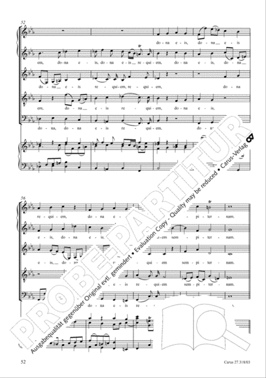 Requiem in F minor SSATB scores gallery preview page 53