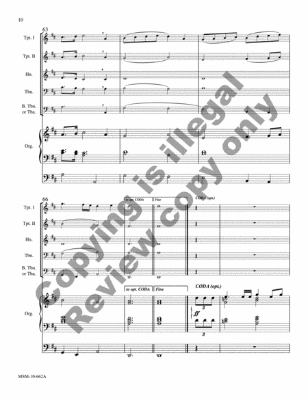 Fanfare and Processional (Brass Quintet Score and Parts)