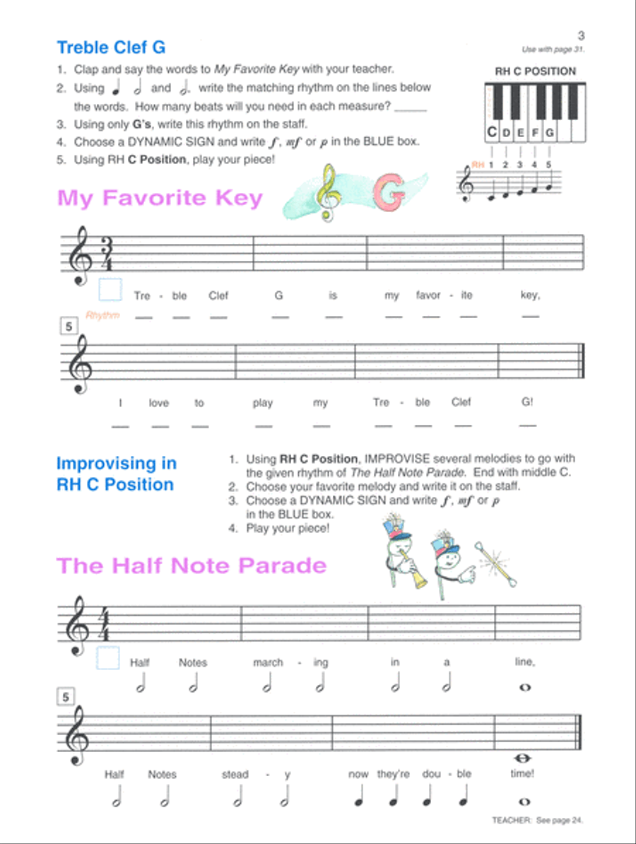 Alfred's Basic Piano Course Composition Book, Level 1A Piano Method scores gallery preview page 2