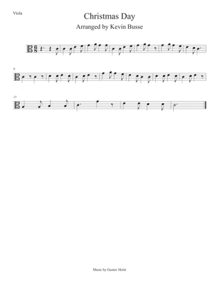 Christmas Day (Easy key of C) Viola