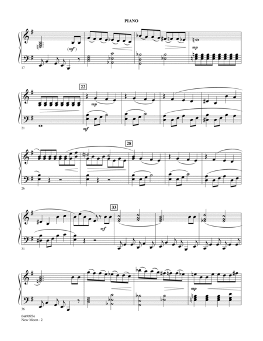 New Moon (The Meadow) - Piano Piano scores gallery preview page 2