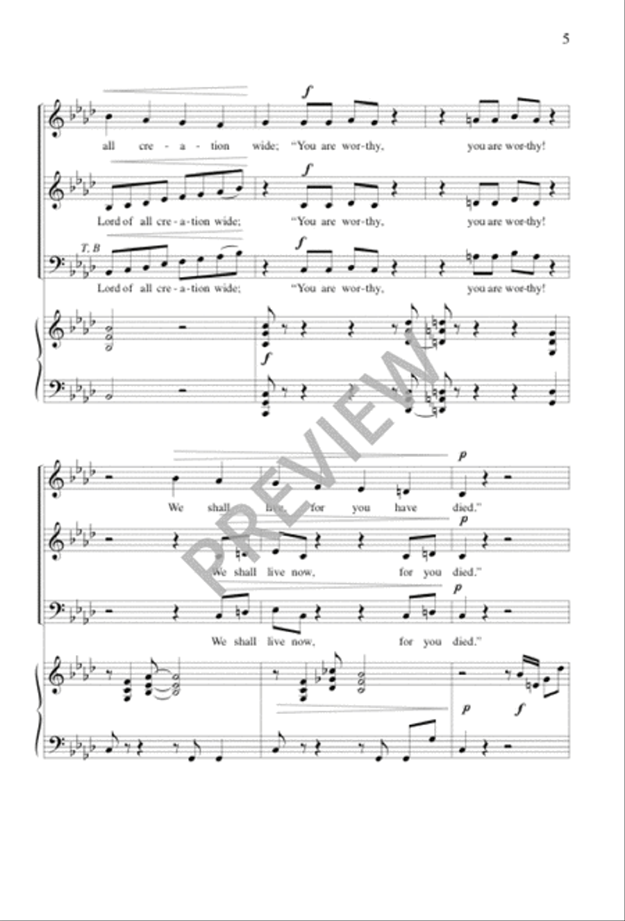 You Are Worthy You Are Worthy 3-Part scores gallery preview page 6