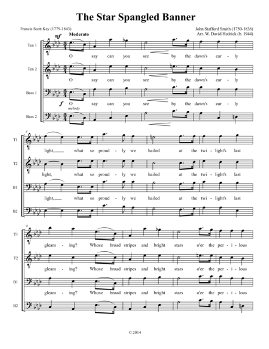 The Star Spangled Banner Small Ensemble scores gallery preview page 1