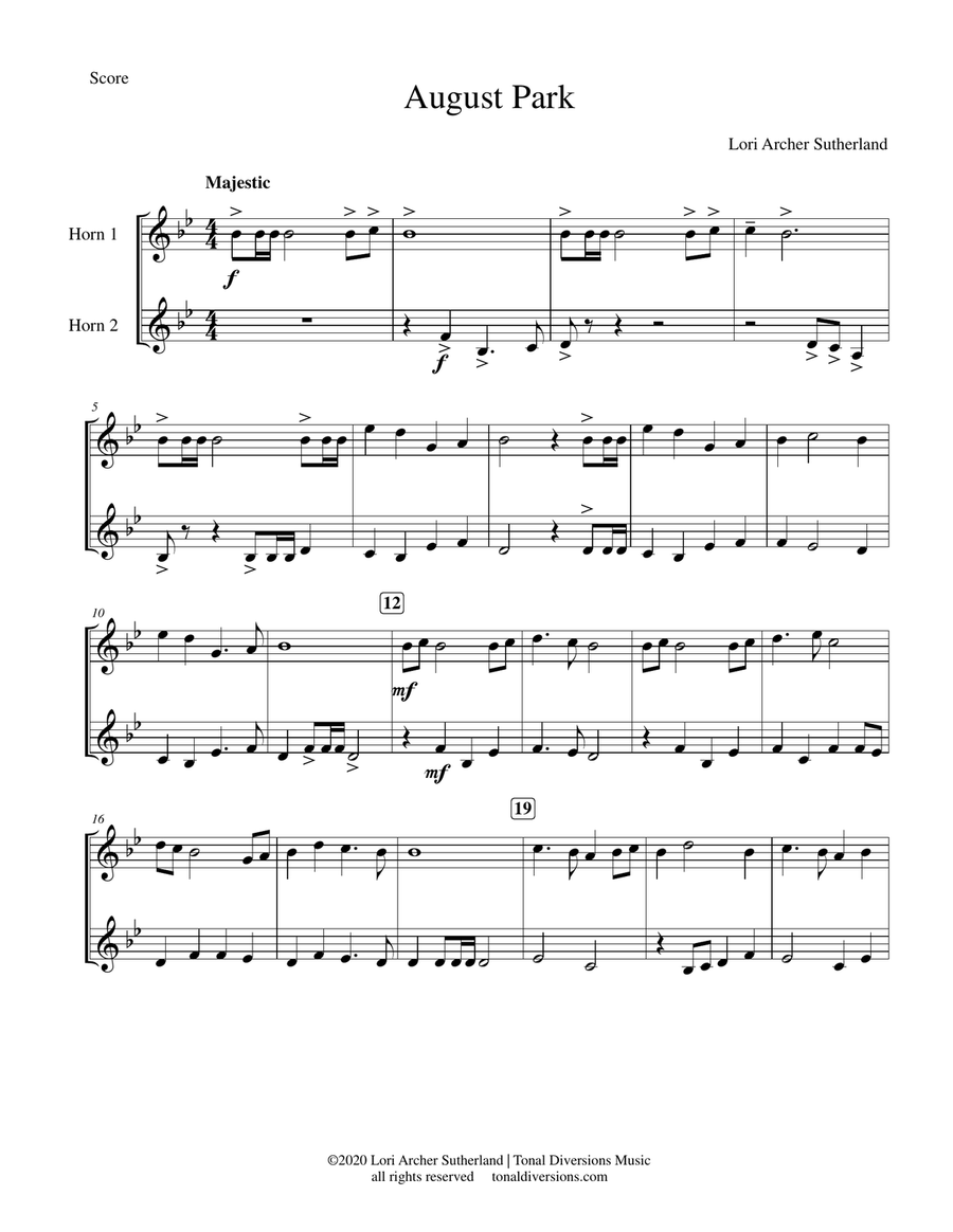 August Park Brass Duet scores gallery preview page 3