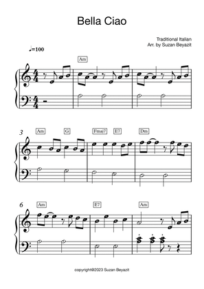Bella Ciao - Easy Piano with Big Notes