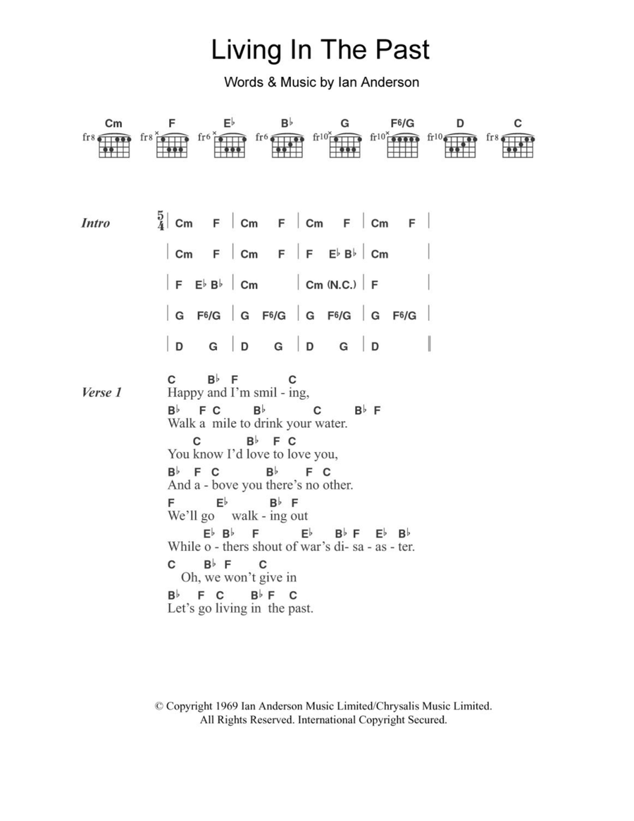 Living In The Past Acoustic Guitar scores gallery preview page 1