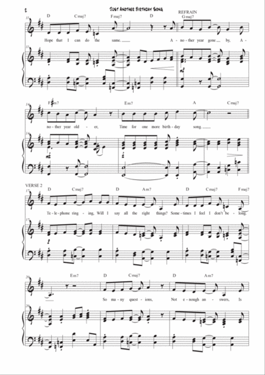 Just Another Birthday Song - Swing Edition Voice scores gallery preview page 2
