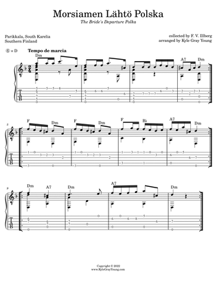 Morsiamen Lähtö Polska (The Bride’s Departure Polka) (guitar tab)