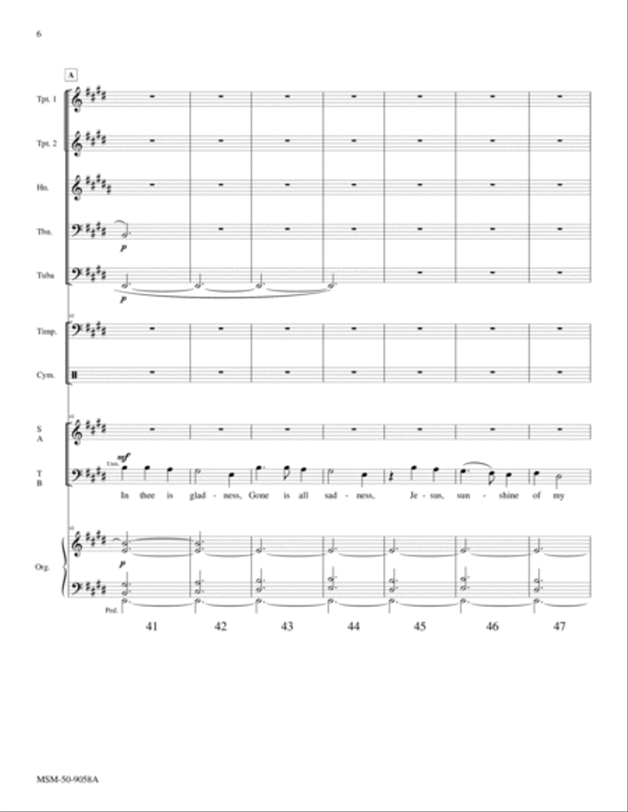 In Thee Is Gladness (Downloadable Full Score)