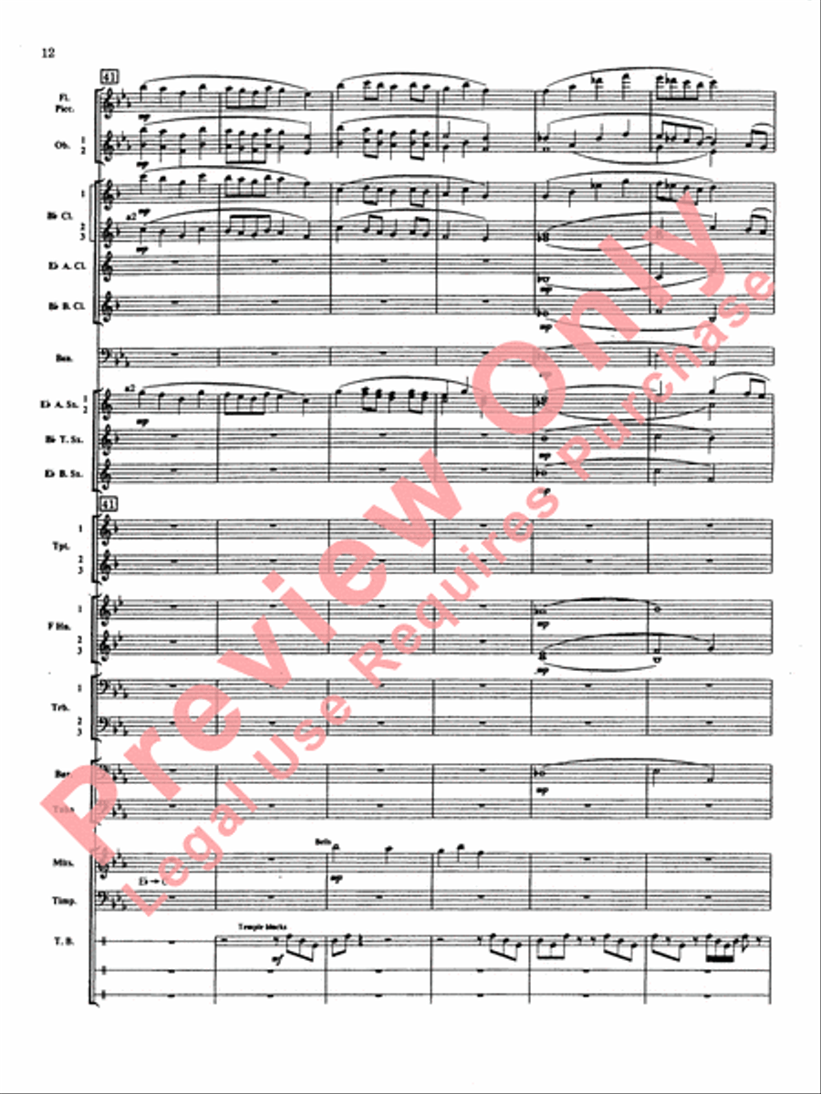 Percussion Mystique Concert Band scores gallery preview page 13