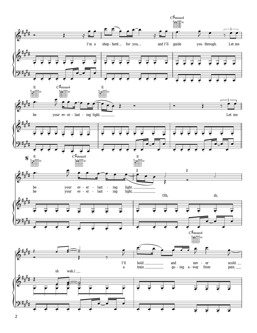 Everlasting Light Everlasting Light Piano, Vocal, Guitar scores gallery preview page 2