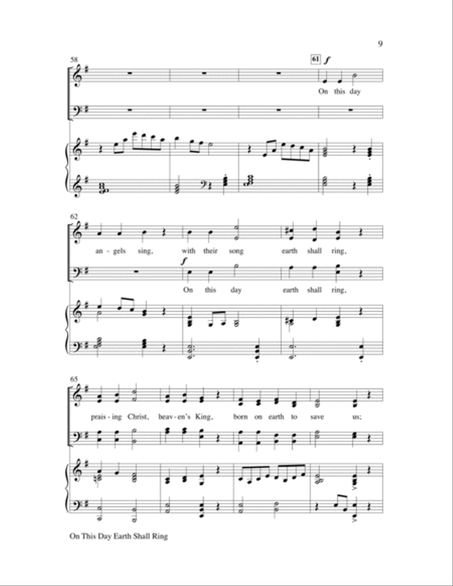 On This Day Earth Shall Ring 4-Part scores gallery preview page 9