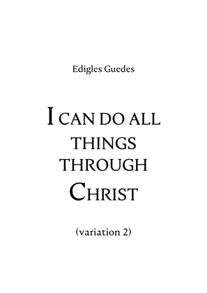 Book cover for I can do all things through Christ (variation 2)