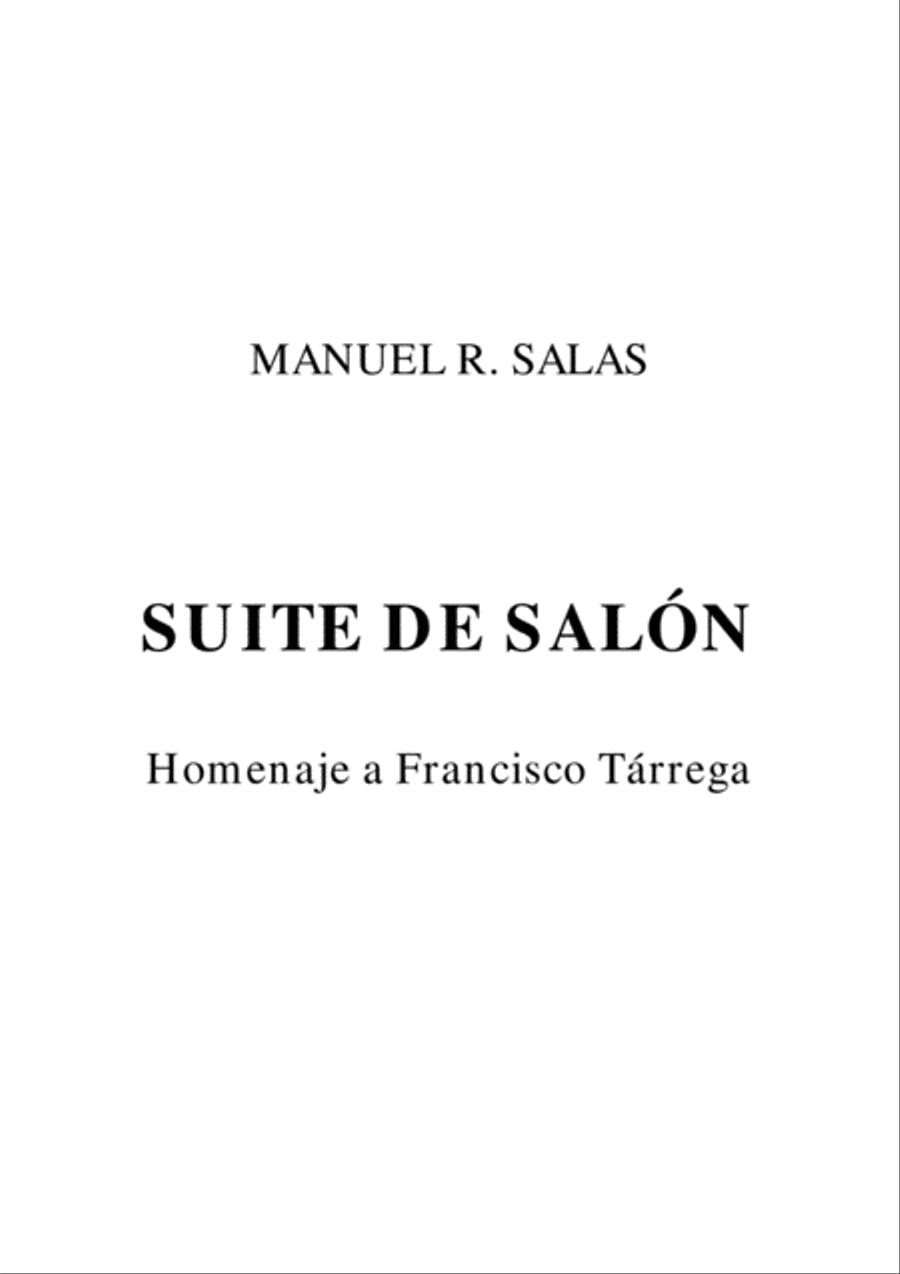 Suite de Salón Suite de Salón Classical Guitar scores gallery preview page 1
