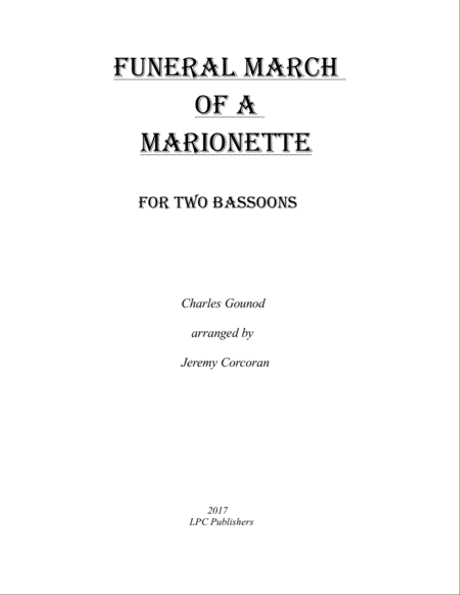 Funeral March of a Marionette for Two Bassoons Woodwind Duet scores gallery preview page 1