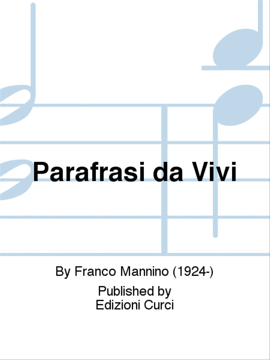 Parafrasi da Vivi 2 Pianos, 4-Hands scores gallery preview page 1