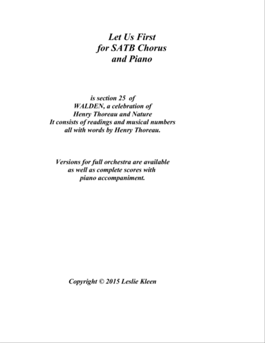 Let Us First for SATB Chorus and Piano 4-Part scores gallery preview page 2