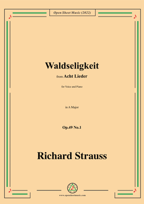 Richard Strauss-Waldseligkeit,in A Major