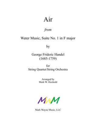 Book cover for Air from Water Music Suite No.1 in F major