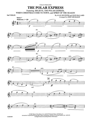 The Polar Express, Concert Suite from: 2nd Violin
