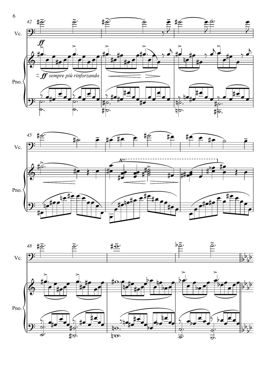 Franz Liszt - Liebestraum (Love Dream) Violoncello Solo Piano scores gallery preview page 6