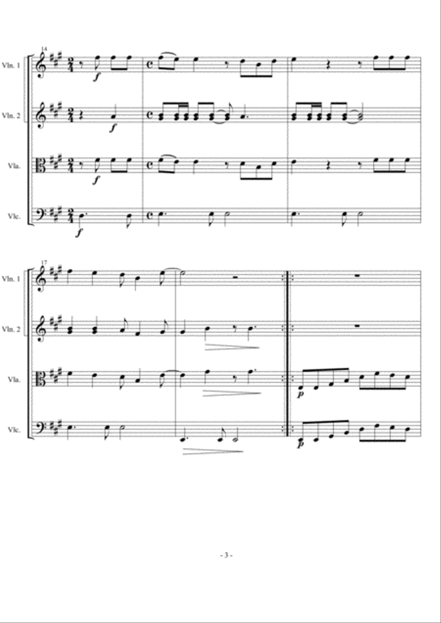 Oh, Pretty Woman Oh, Pretty Woman String Quartet scores gallery preview page 3