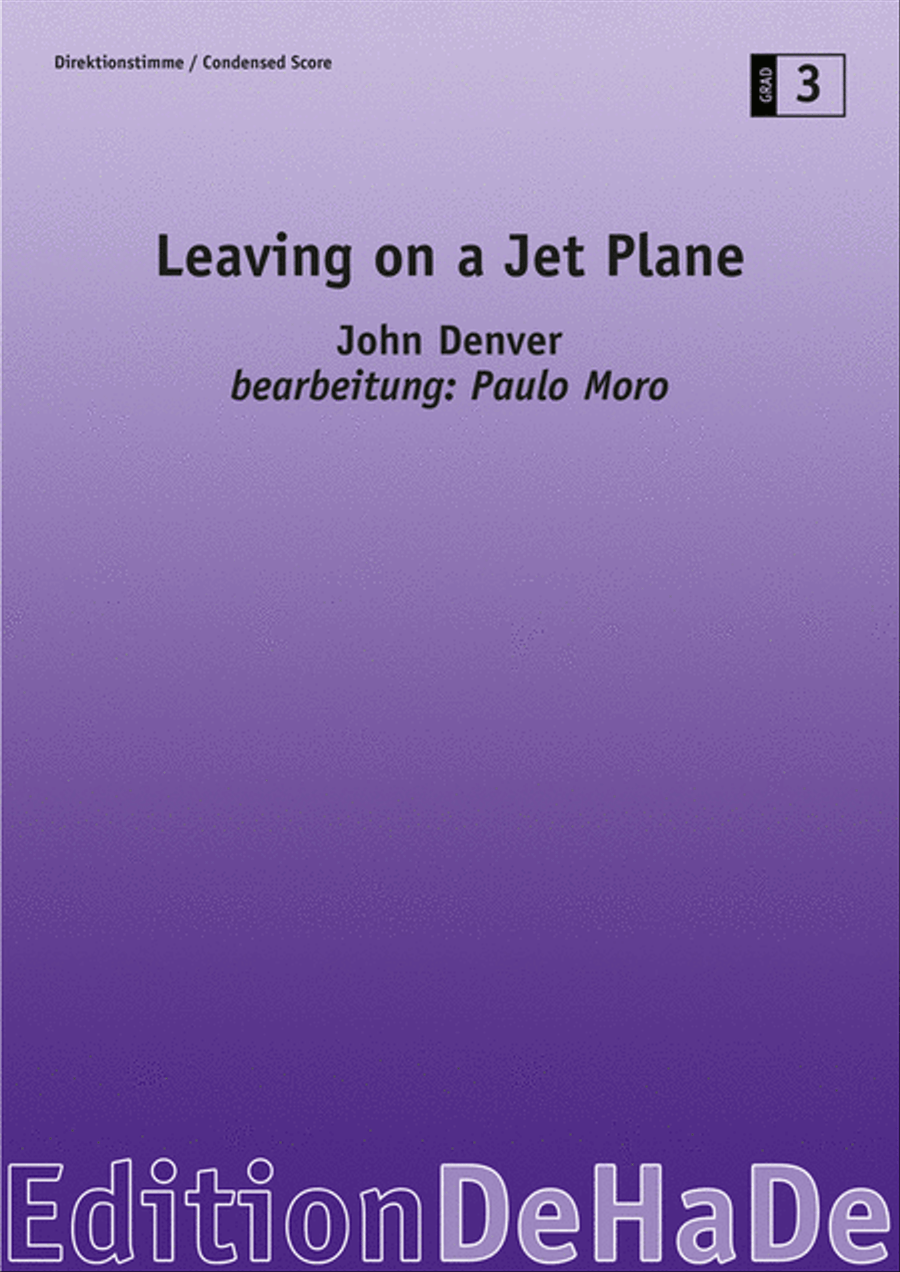 Leaving on a Jet Plane Leaving on a Jet Plane Concert Band scores gallery preview page 1