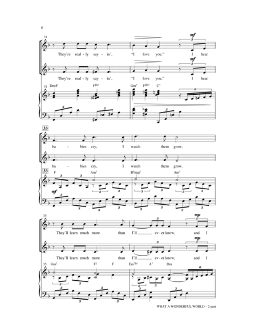 What A Wonderful World What A Wonderful World 2-Part scores gallery preview page 6