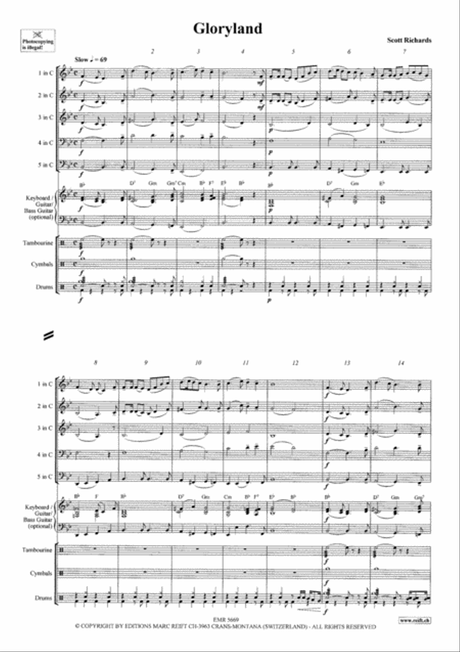 Gloryland Brass Band scores gallery preview page 3