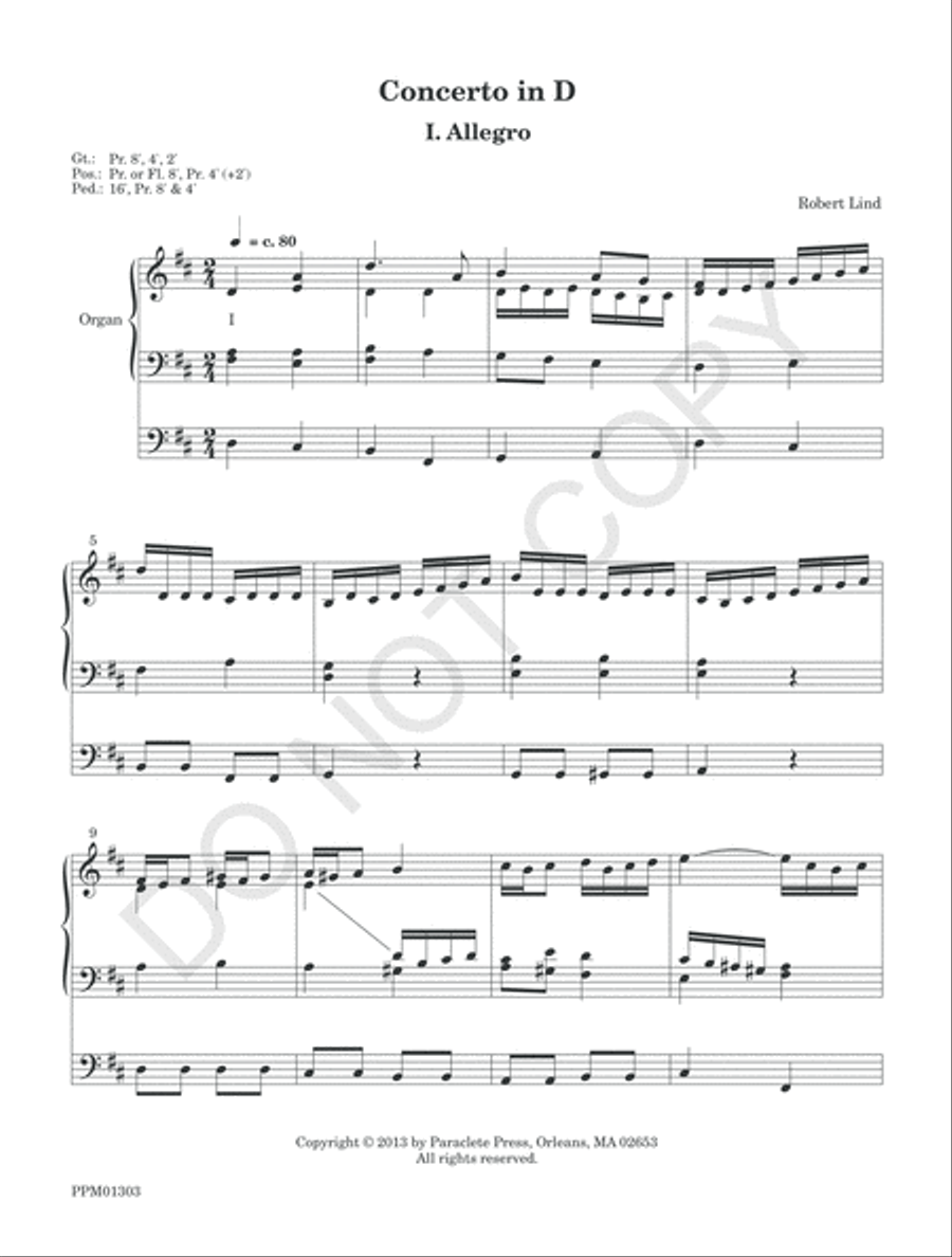 Concerto in D Organ Solo scores gallery preview page 4