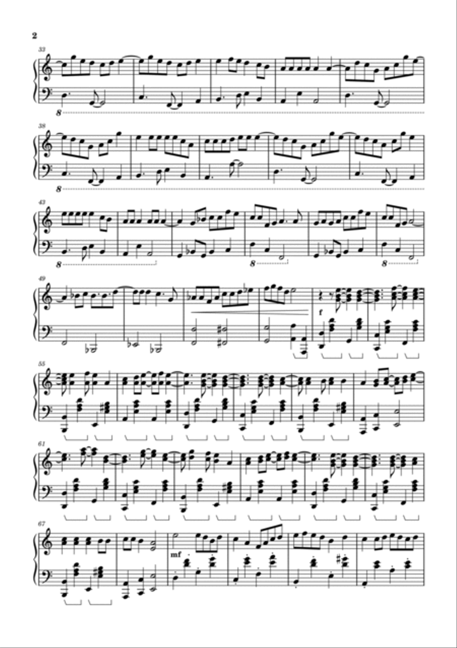 My Ordinary Life Piano Solo scores gallery preview page 2