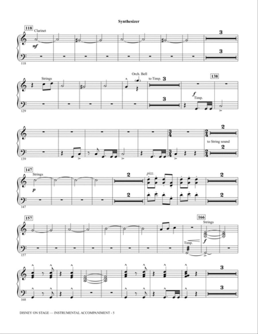 Disney On Stage (Medley) - Synthesizer Choir scores gallery preview page 4